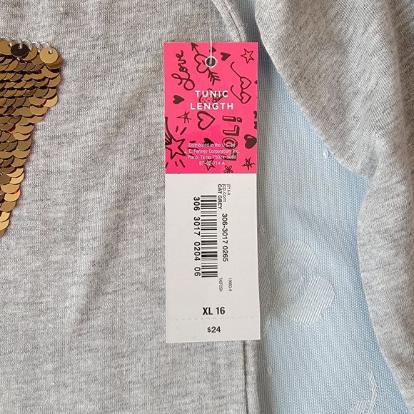 NWT Cute & Fun Sequin Flip Cat Shirt Grey XL - Picture 4 of 7